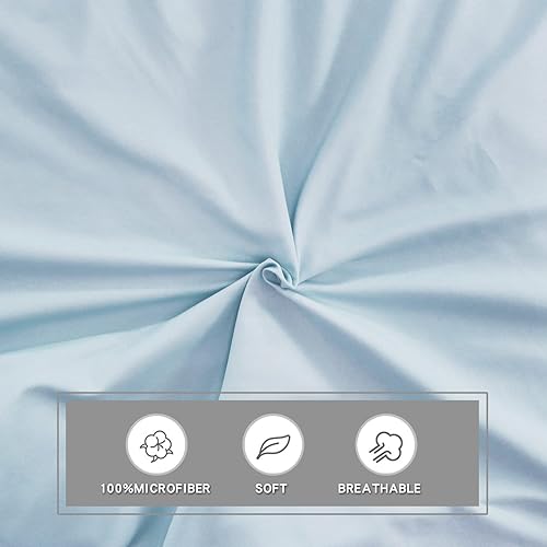 Miniatura 2 de Helthep Juego de funda de edredón tamaño King, suave juego de funda de edredón de 3 piezas de doble cepillado tamaño King con cierre de cremallera,