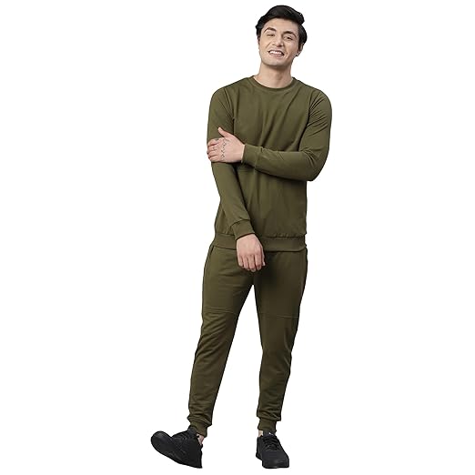 Round Neck Full Sleeve Terry Track Suit For Men | Regular Fit Plus Sizes Tracksuit for Men's | Co-ord Set For Men