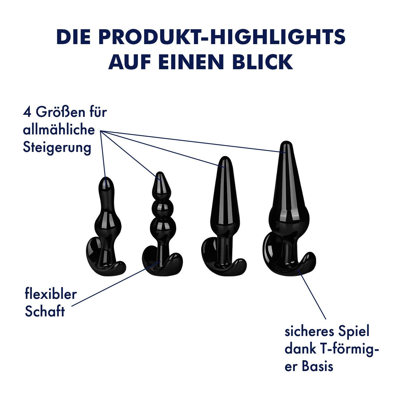 Analplug Set von EIS, Buttplug aus hautfreundlichem Silikon 4 Größen,  Sexspielzeug geeignet für Anfänger, Anal Plug für Frauen Männer Paare :  Amazon.de: Drogerie & Körperpflege