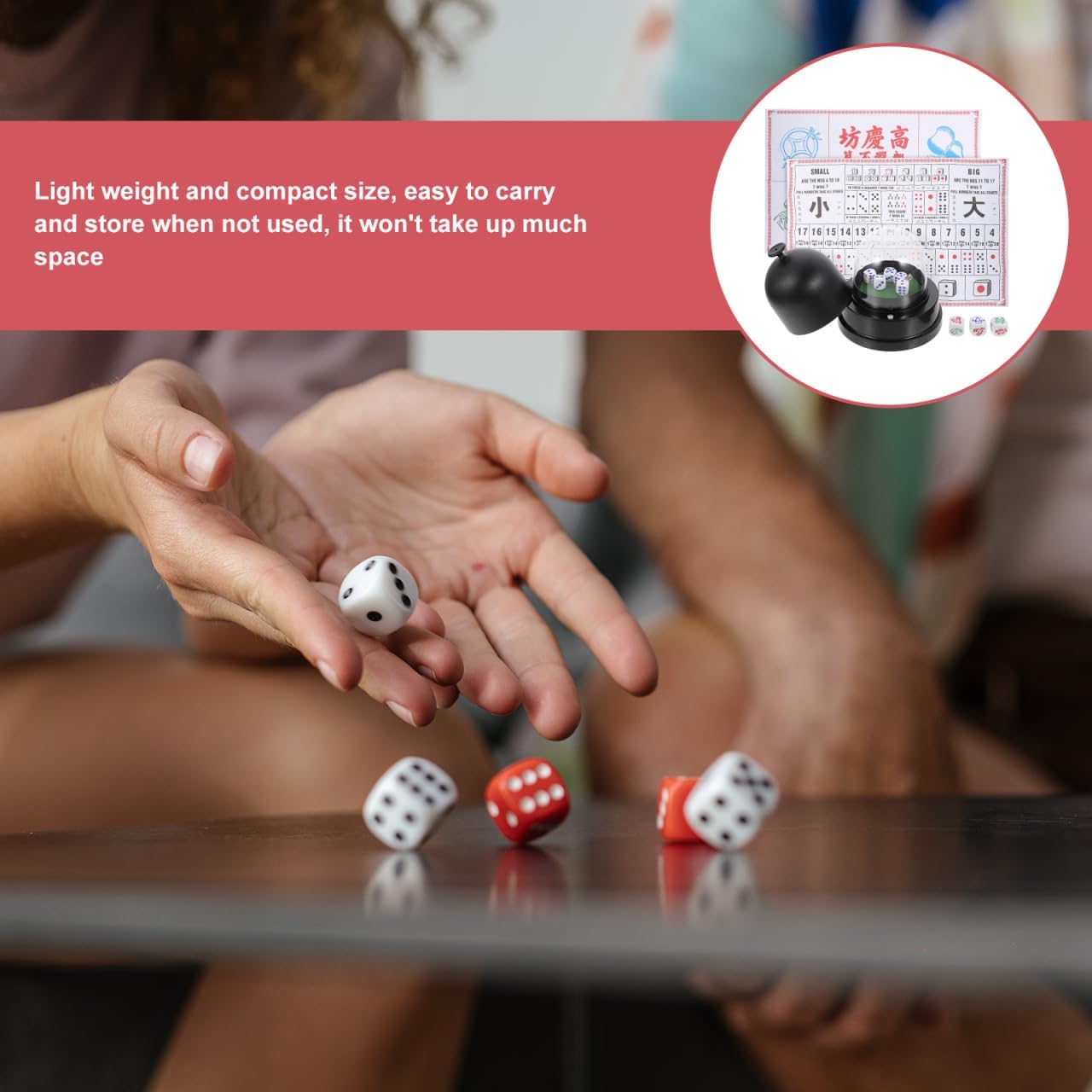 jojofuny Electric Dice Cup Set with 5 Standard & Fish Shrimp Crab Dices, Compact ABS Holder for Party Games, Ktv, Bars, and Family Gatherings