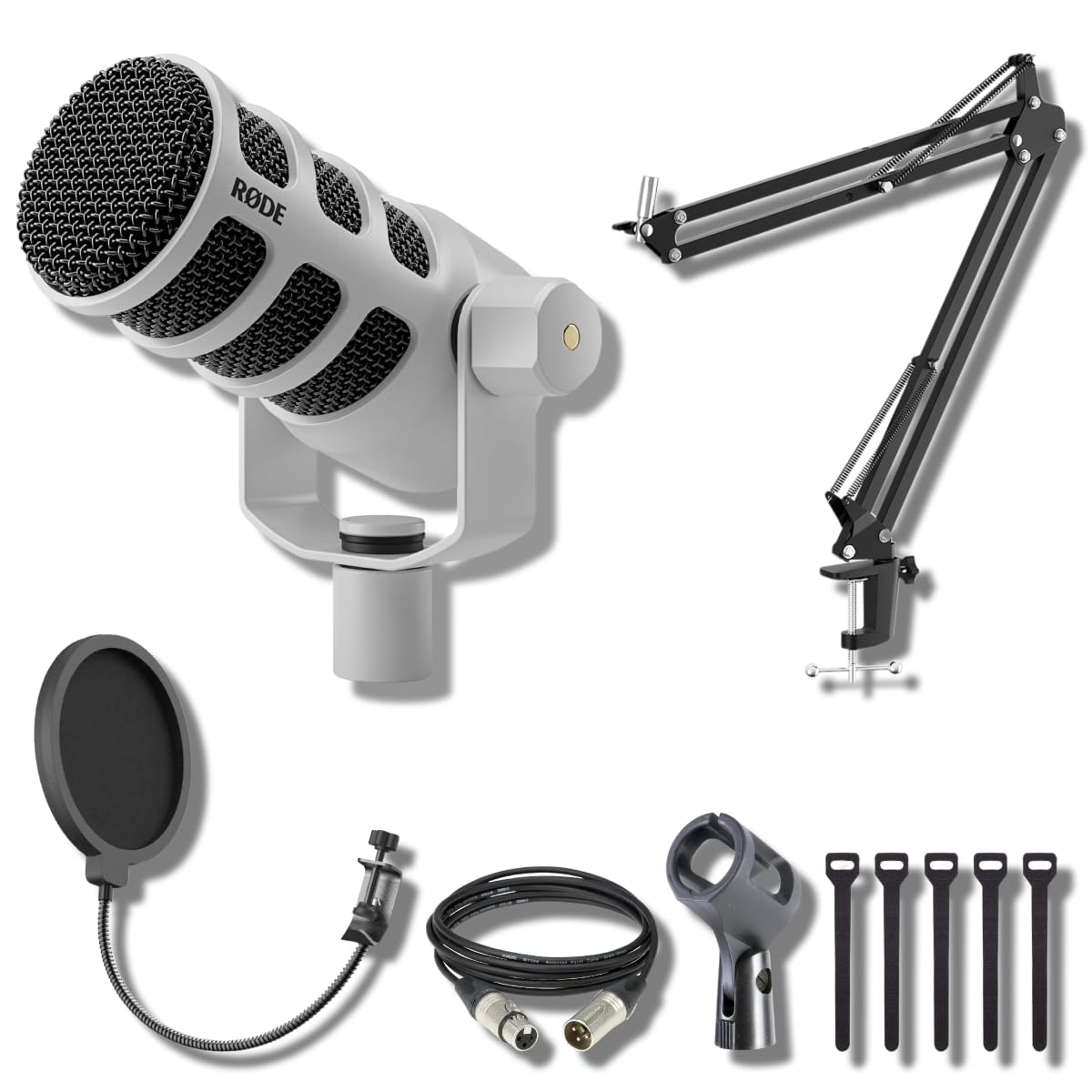 Amazon.com: Rode PodMic (White) Dynamic Broadcast Microphone with