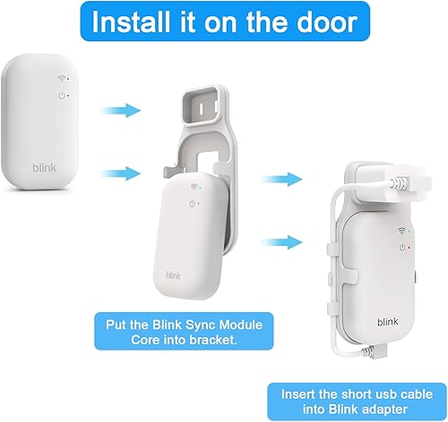Miniatura 6 de Soporte de toma de pared para el núcleo del módulo Blink Sync - Soporte que ahorra espacio para cámaras de seguridad Blink para interiores y