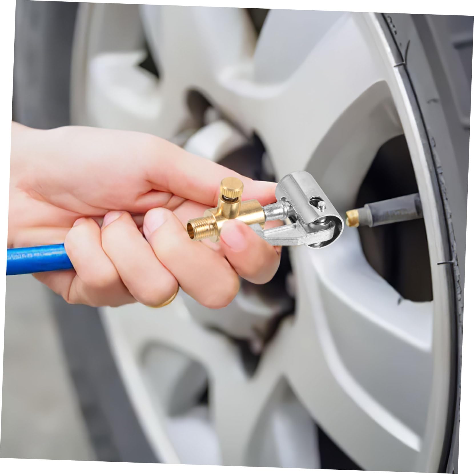 SEWOART Tire Chuck Adapter Dually Tire Inflator Extension for Air Chuck Car Pump Nozzle