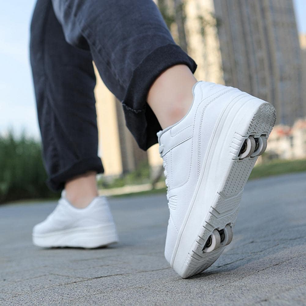 Dziewczęce buty na kółkach dla chłopców buty do deskorolki dla dzieci 2 w 1 wielofunkcyjne buty na rolkach buty na rolkach buty damskie, Rolka S27, 40 EU