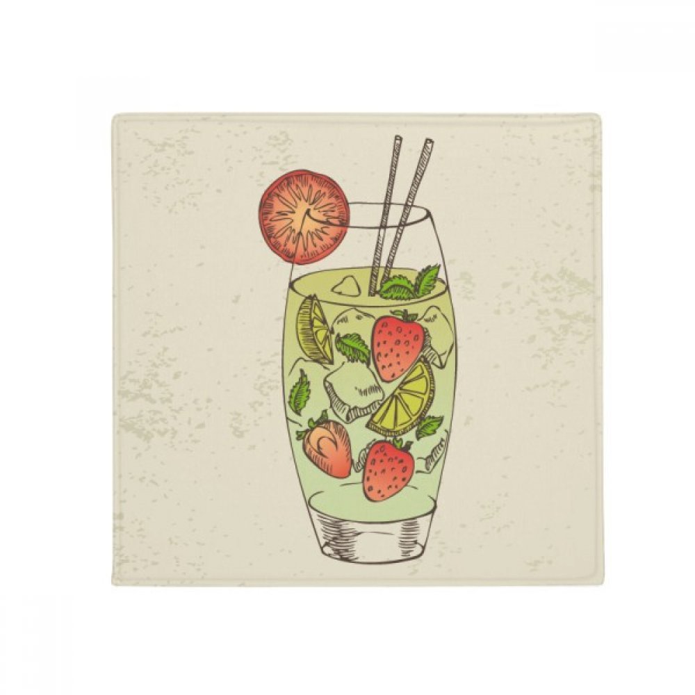 Tapis motif fraise antidérapant 50x50 cm, une idée cadeau déco originale