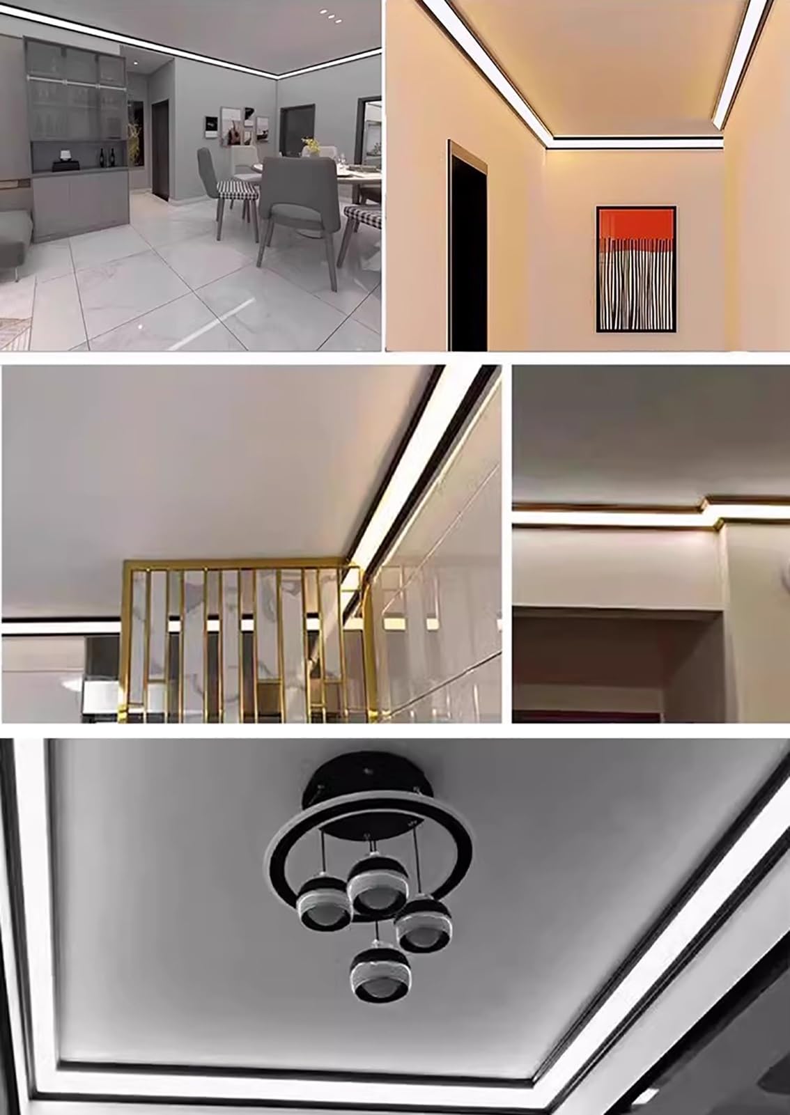Listwa sufitowa, profil aluminiowy w kształcie litery V z diodami LED do oświetlenia gzymsu, 2 m (6,6 stóp) czarna liniowa listwa przypodłogowa z dyfuzorem do narożników sufitowych i ściennych