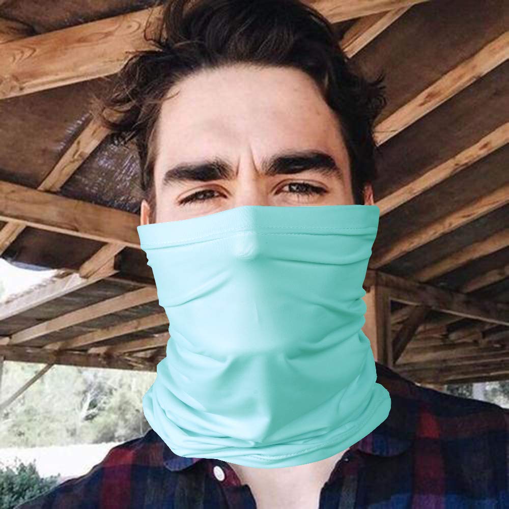 Headband Headwear Scarf Neck Gaiter Balaclavas Bandana Dustproof Sun Dust Protection for Outdoors Sports Hiking Cycling Running Fishing (Teal)