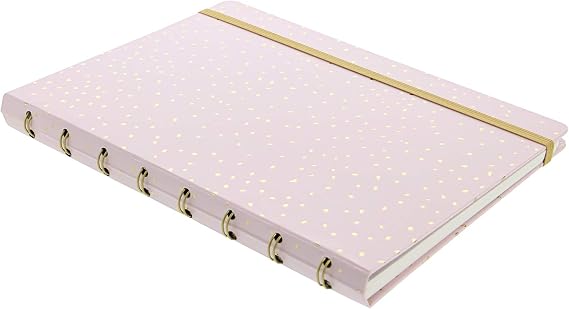 Filofax Confetti 115118 A5 Refillable Notebook in Rose Quartz
