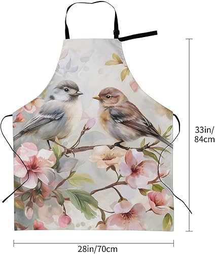 Miniatura 3 de Waterproof Apron With 2 Pockets,Kitchen Chef Aprons Bibs For Cooking Baking Painting Gardening Grooming