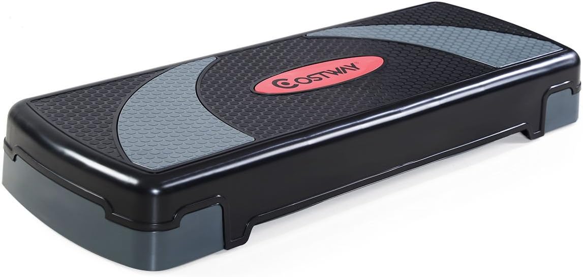 COSTWAY Fitness 31'' Adjustable Aerobic Stepper, Fitness Platform with Non-Slip Surface, Exercise Stepper with 4"-6"-8" Risers, PP Material Workout Equipment for Gym, Home and Office : Sports & Outdoors