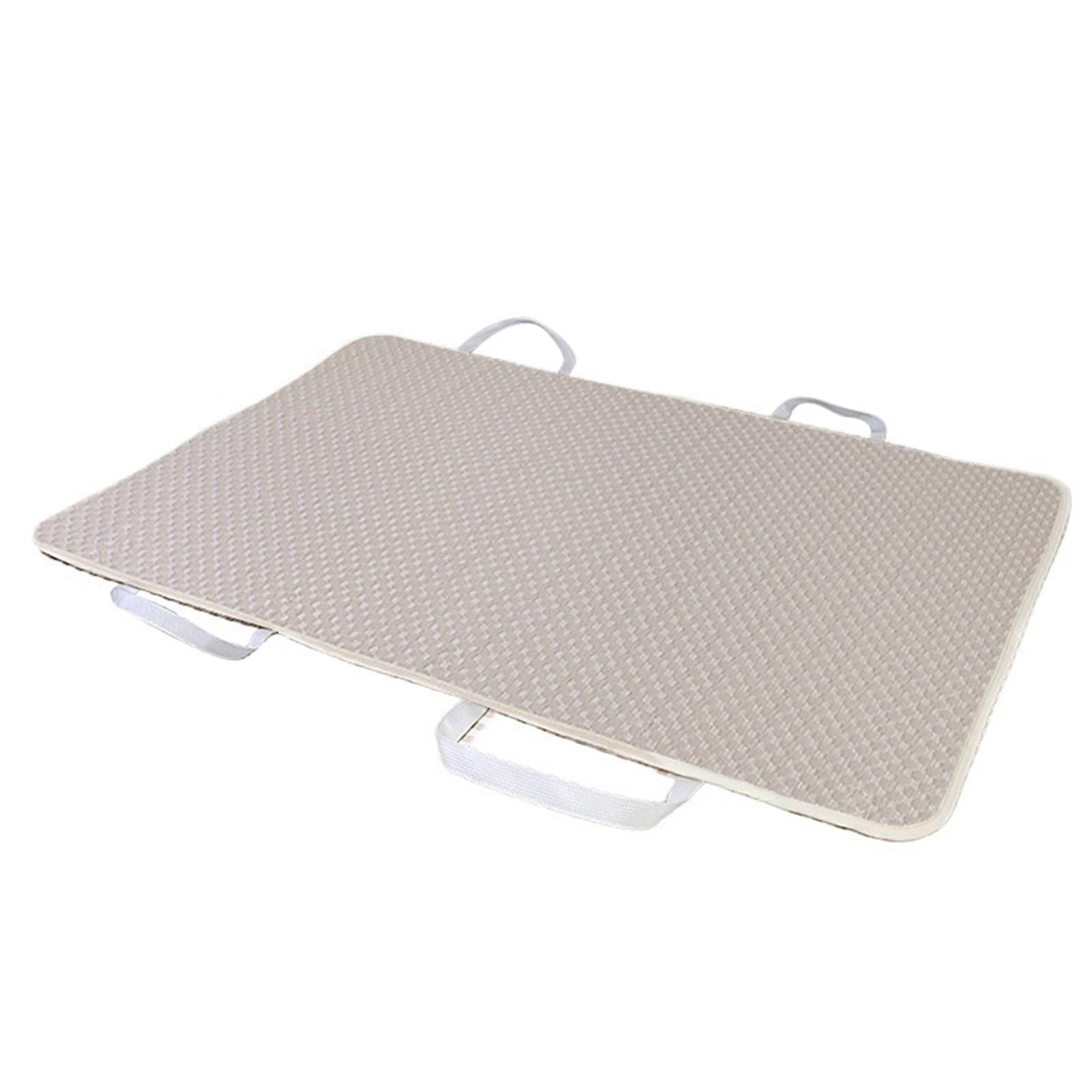 AHUAN Sensazione Rinfrescante Seta Ghiacciata Traverse Letto Anziani per Bambini, Adulti Traversa Impermeabile Con Maniglie Rinforzate Case Di Cura Telo Impermeabile Letto(Khaki,S)