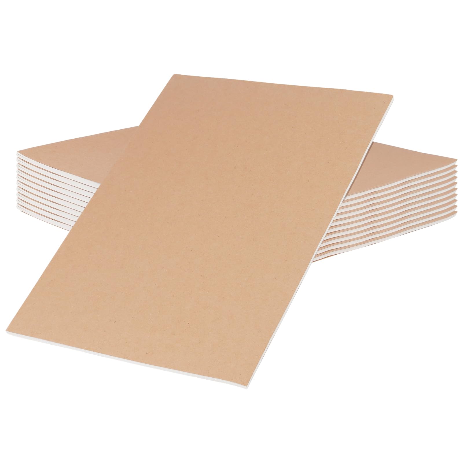 KEILEOHO A4 Blank Kraft Paper Notebook, 20 x 28cm, 72 Pages, 80gsm, 10 Pack, for Home Office Journal