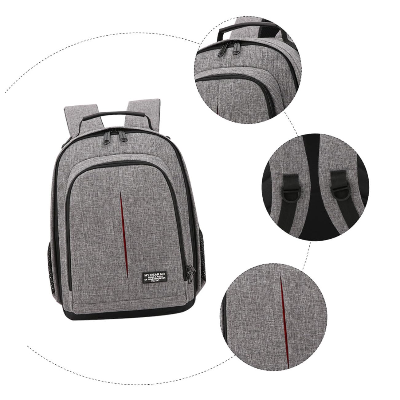 Zaino per Fotocamera per Esterni, Borsa Fotografica Oxford, Spallacci Comodi, Uso Multifunzione, per Viaggio e Riprese