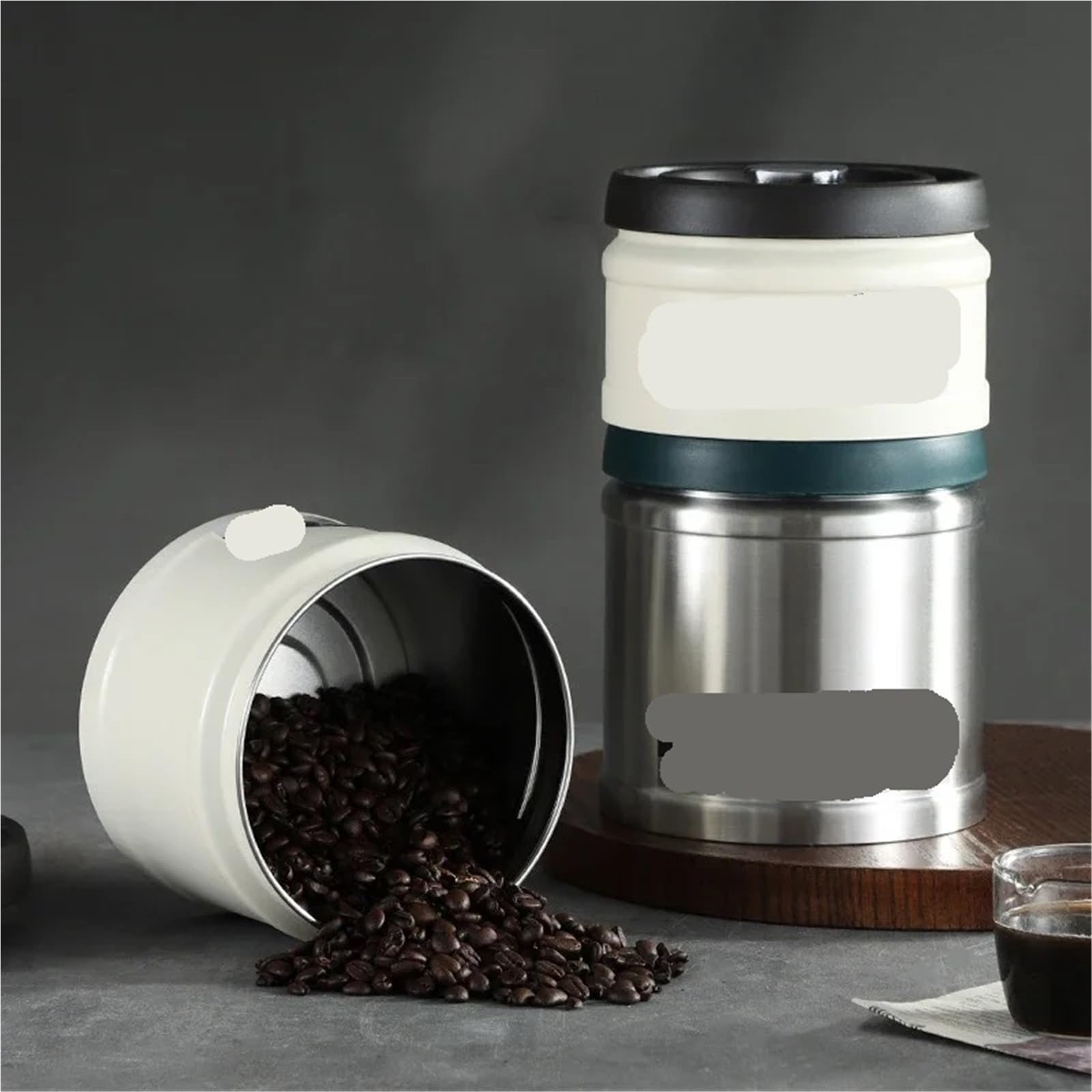Contenitore sottovuoto for chicchi di caffè, contenitore in acciaio inossidabile for cereali, tè e noci Per Lo Stoccaggio Domestico