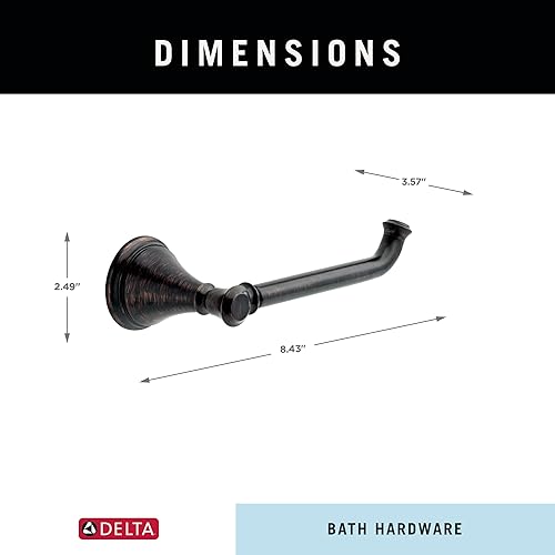 Miniatura 5 de Delta Faucet 79750-RB Cassidy - Portarrollos de papel higiénico de pared en bronce veneciano