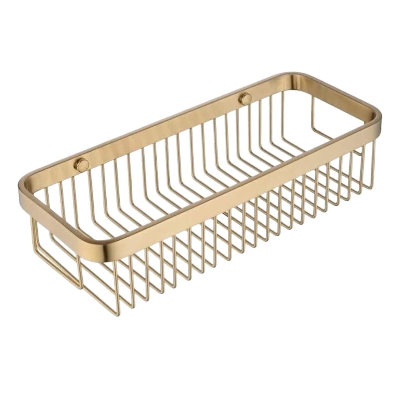 AZHKJKZH Shower Shelf Wall Mounted Brushed Shower Caddy Organizer Rectangle Bathroom Storage Basket Shelf Bathroom Accessories