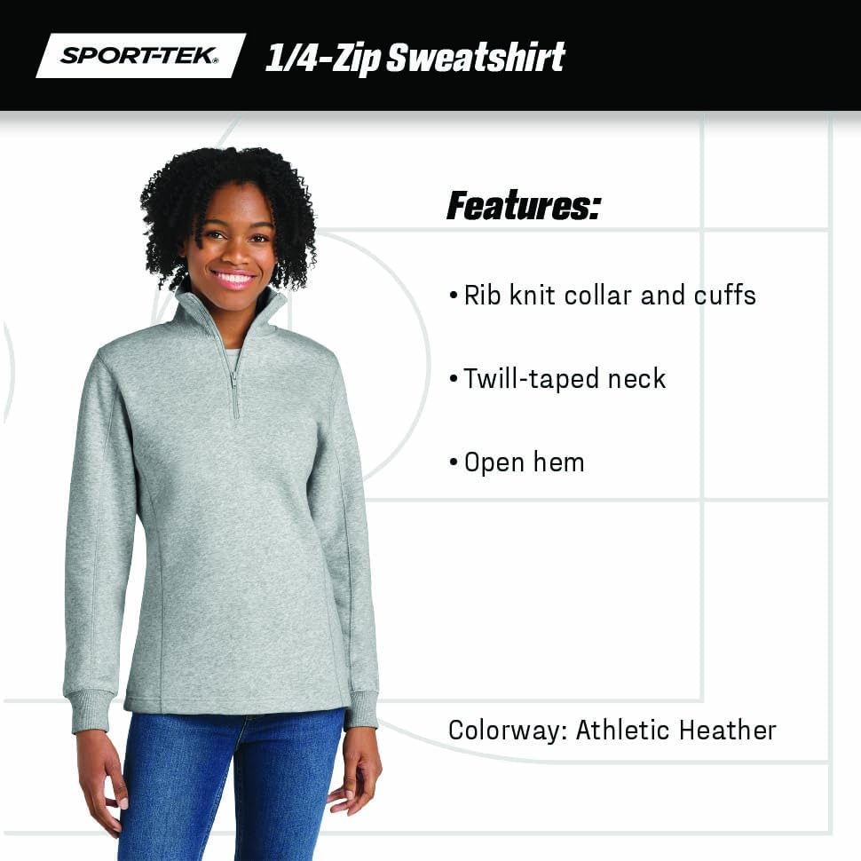 SPORT-TEK Women's 1/4 Zip Sweatshirt - Image 5