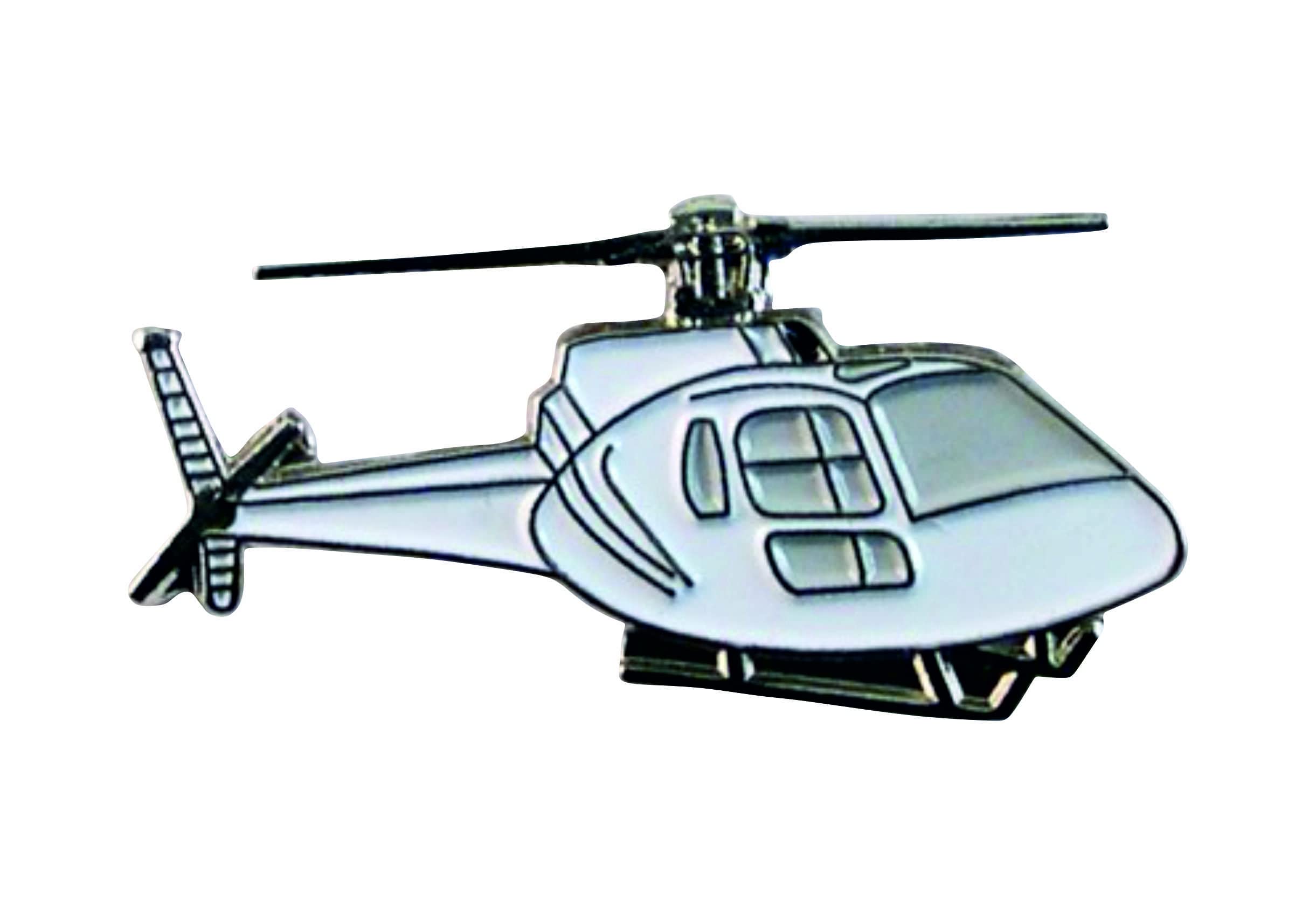 Mainly Metal White Metal Enamel Pin Badge Fly Helicopter In