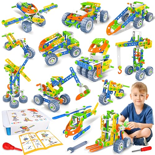 MOONTOY 12-in-1 Konstruktionsspielzeug ab 4 5 6 7 8 9 Jahre Jungen...