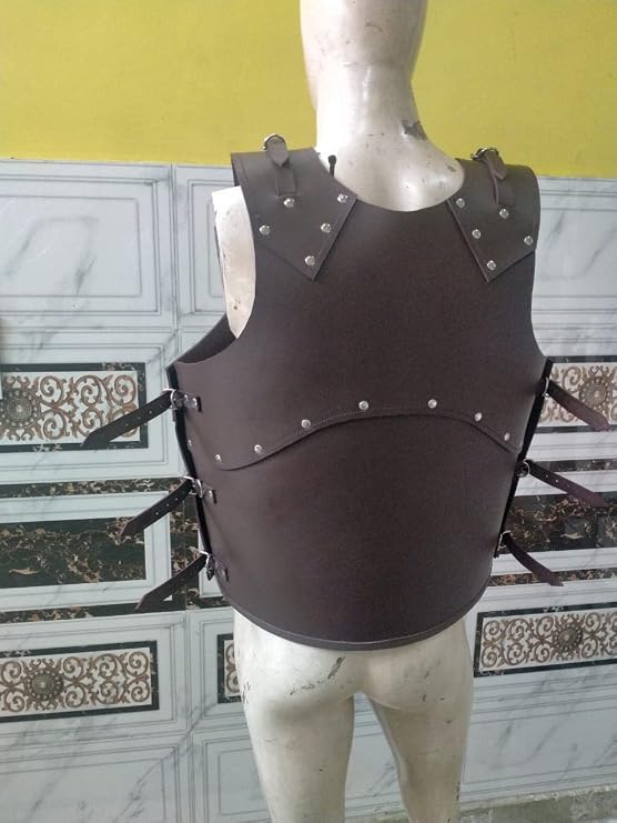Cuirass brown medieval leather body armour Collectible Costume
