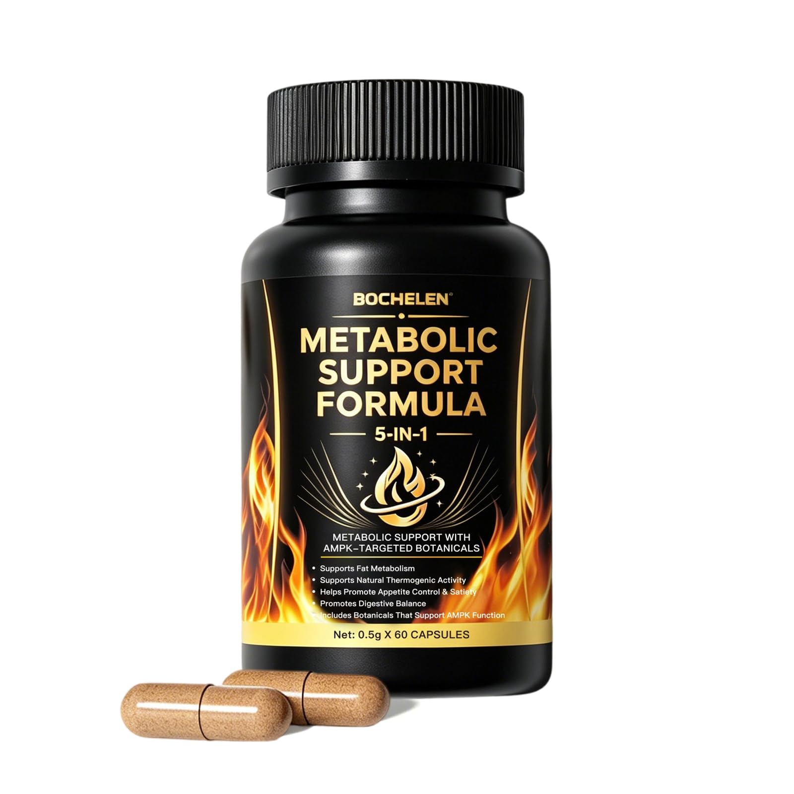 Advanced Fat Burner Capsules for Stubborn Belly Fat, 60 Caps