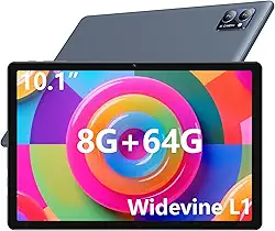 N-one Tablet Android, tela HD IPS de 10,1 polegadas, 8 GB de RAM, 64 GB de ROM e expansão de 1 TB, Npad Y1 com bateria Widevine L1 6H para leitura de vídeo e presente