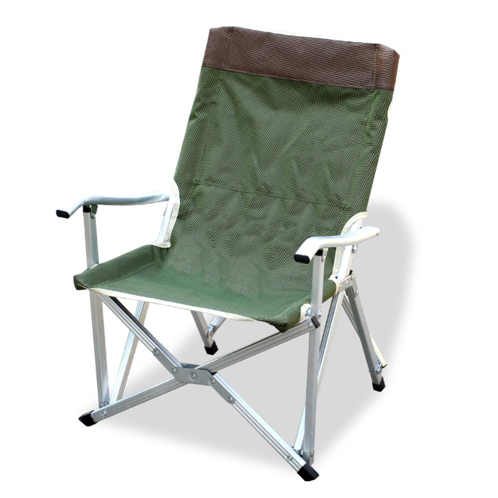 Chaise de camping pliante avec accoudoirs pour soulager le dos en randonnée