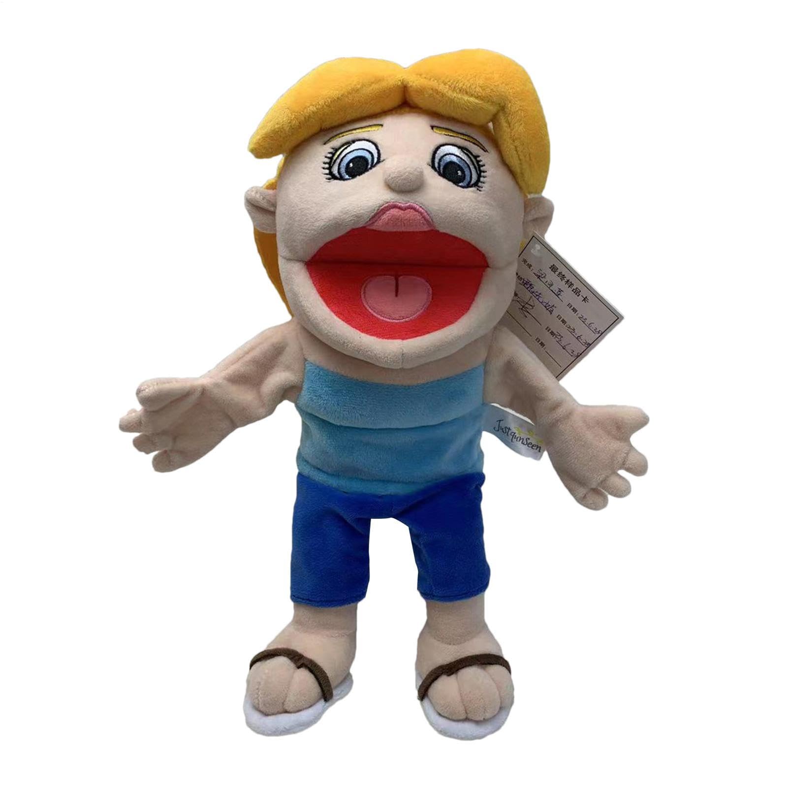 Jeffy Puppet Plush Toy Doll,Mischievous Funny Puppets Toy with Working Mouth,Soft Hand Puppet for Play House, for Halloween — image 1