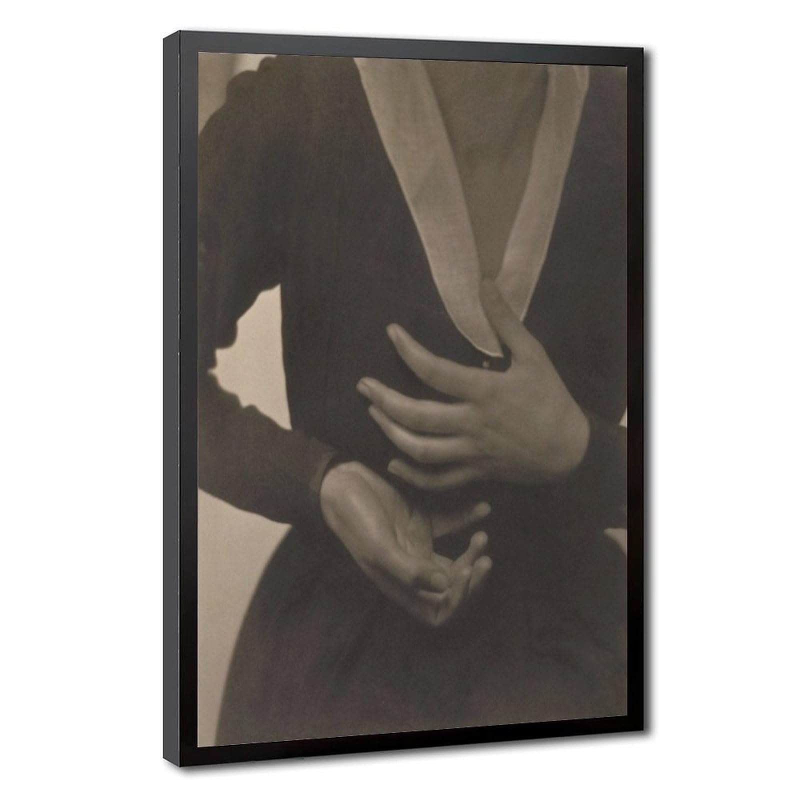 WCYB Alfred Stieglitz - Georgia O'keeffe - Hands 1917 Posters Prints Canvas Deco Paintings Wall Art Hangable Frame 12" L X 18" W