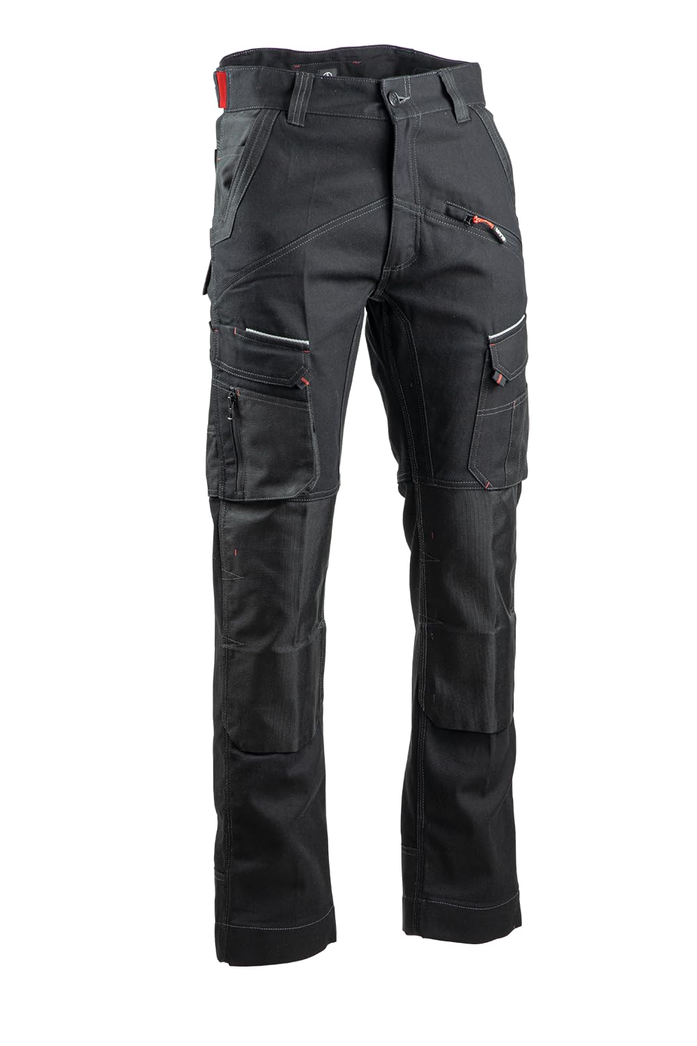 Pantalon stretch bicolore poches genouillères Noir CORTEX | 1783 - LMA
