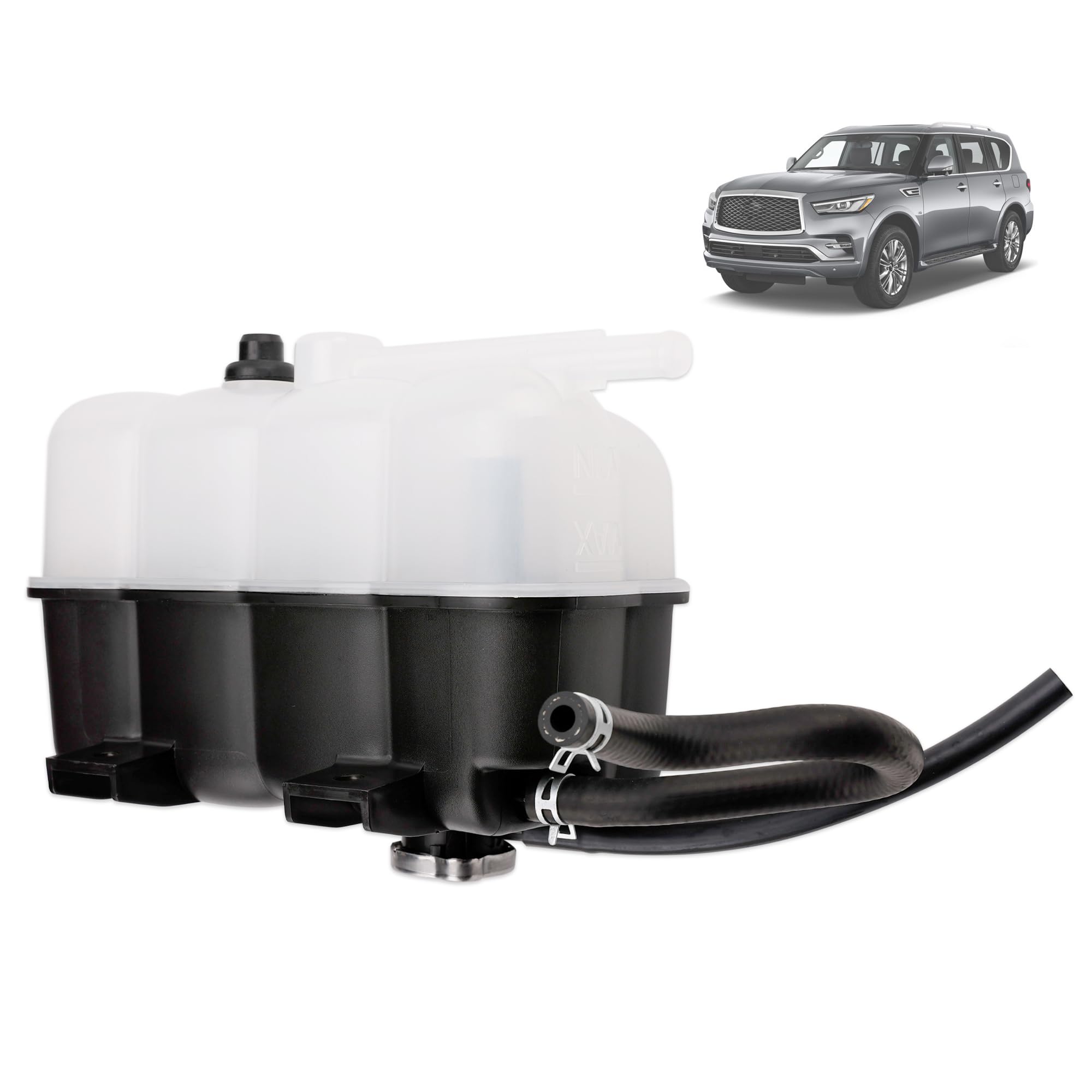 Radiator Coolant Reservoir 21710-1LA1A – Compatible With Infiniti QX80 QX56 & Nissan Armada 2011-2020