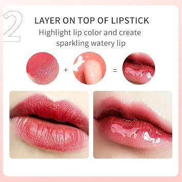 Plumper 3-Pack Lip Oil, Tinted Lip Balm, Long-Lasting Nourishing Lip Repair cobertura Transparent, Prevents Dry Cracked Lines