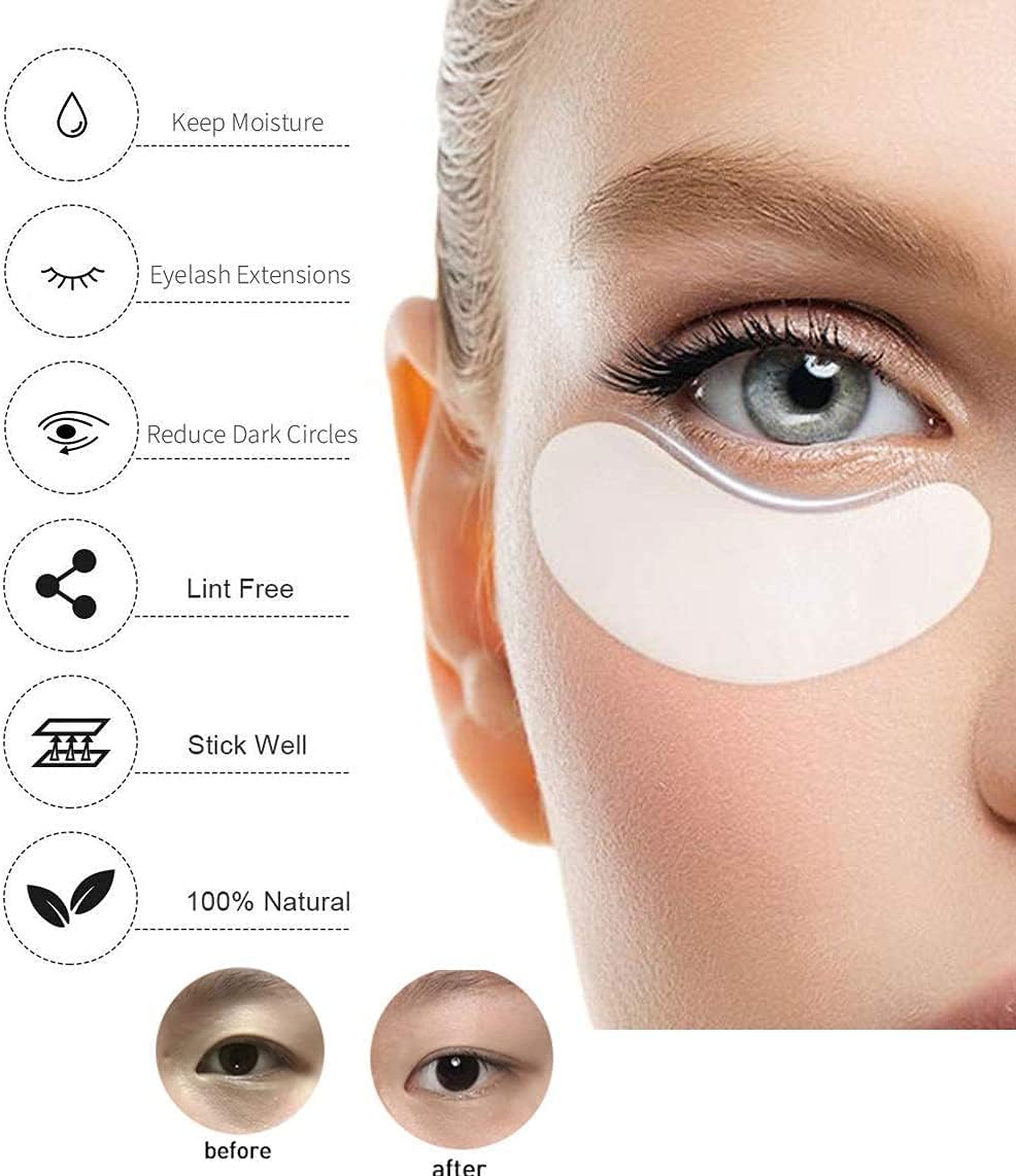 Chargenyang Under Eye Gel Pads Eyelash Extension Pads Lint Free DIY