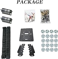 Vista 7 de Kit de chasis de tanque de robot profesional inteligente con absorción de impactos con 2 motores de CC, modelo de plataforma robótica STEAM