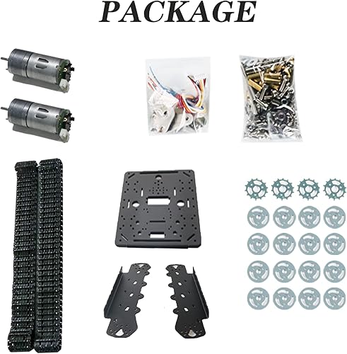 Miniatura 7 de Kit de chasis de tanque de robot profesional inteligente con absorción de impactos con 2 motores de CC, modelo de plataforma robótica STEAM con