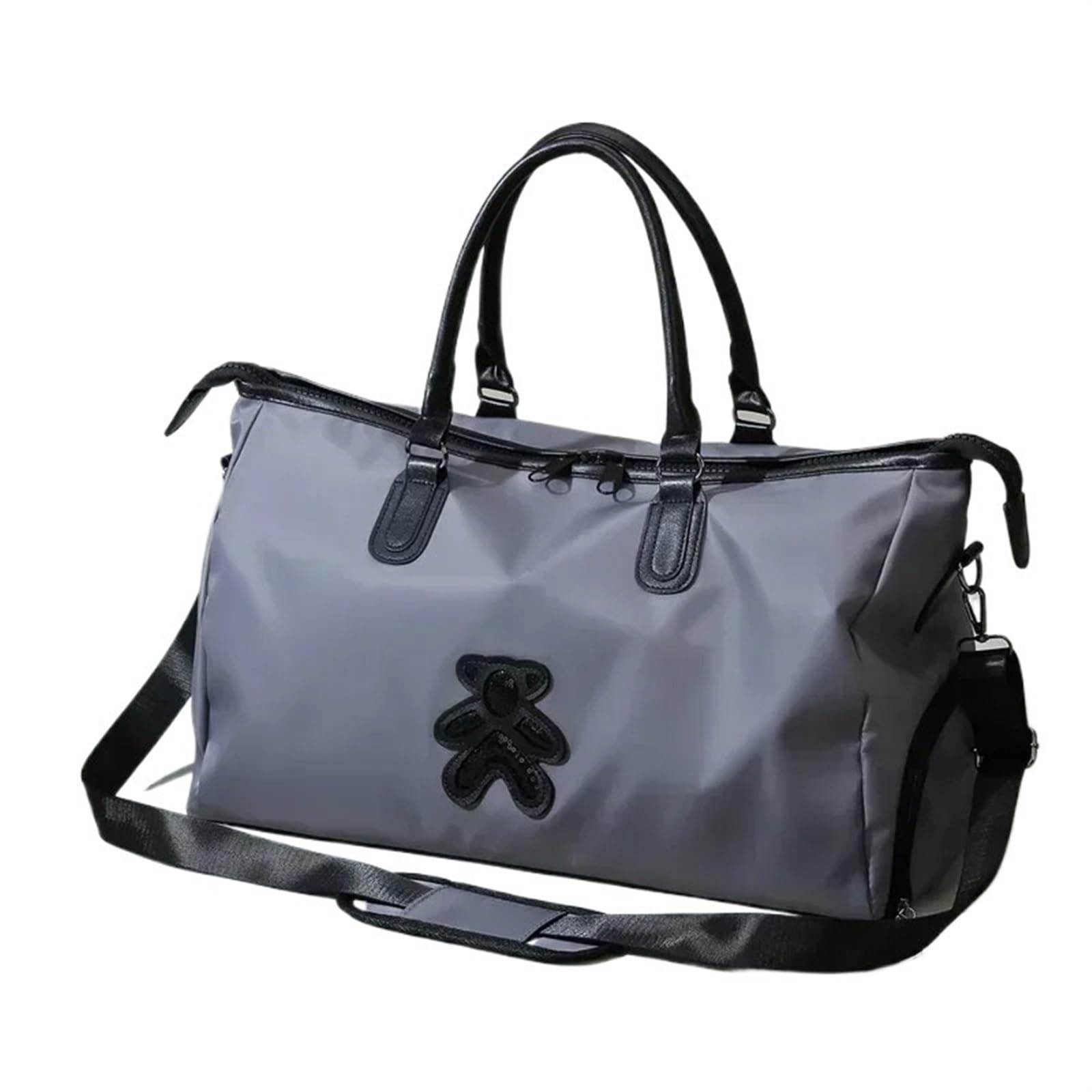 Bolsa de Viaje Bolsa de Deporte for Mujer, Bolsas de Viaje, Bolsas de Fin de Semana Impermeables, Maletas, Bolsos de Mano, Equipaje, Bolsos de Hombro for Yoga con Bolsa for Zapatos(Grey)