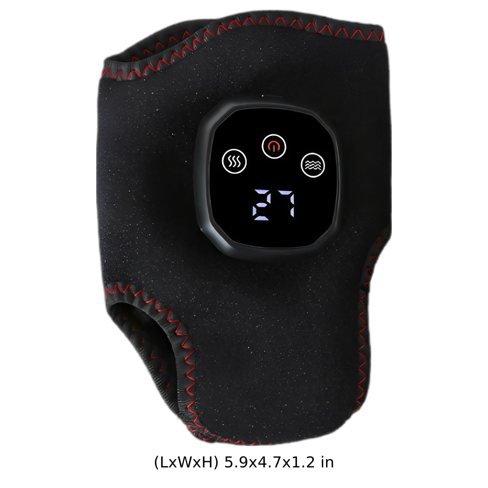 Knöchelmassagegerät mit Wärme und Vibration, 4 Wärmestufen und 3 Massagemodi, tragbarer Fußwärmer, Typ C wiederaufladbar, Entspannung für müde Füße, 15 x 12 x 3 cm
