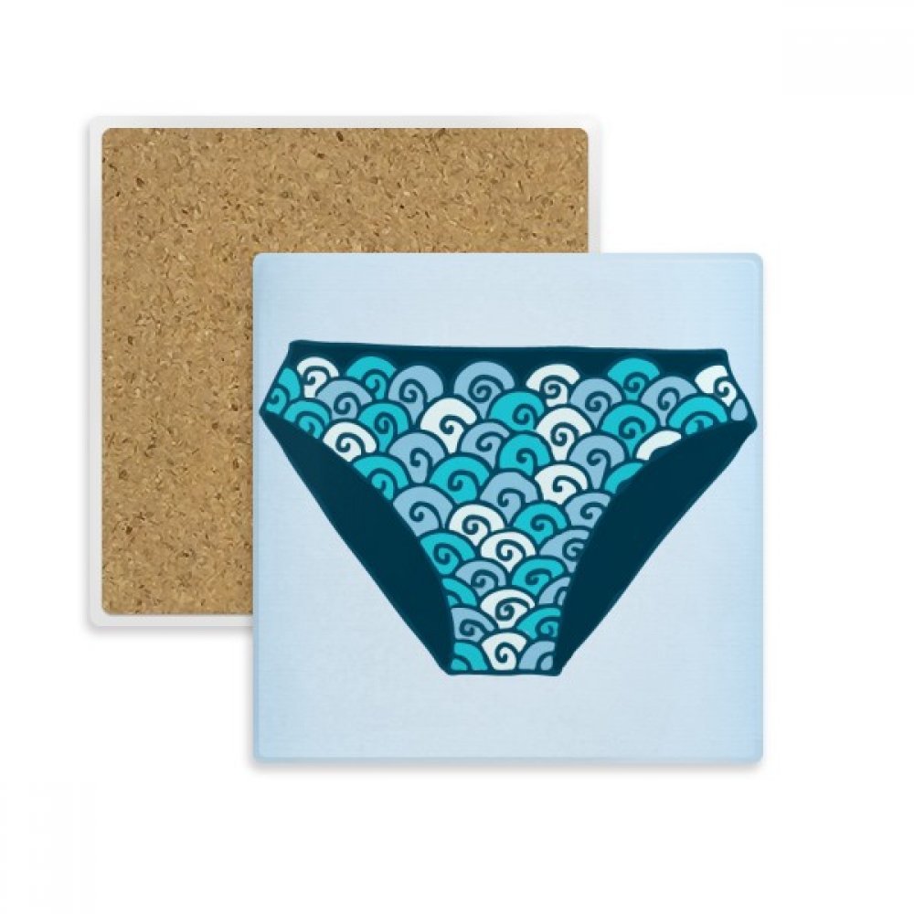 Pierre pour le cadeau de boissons bleu motif slip de bain absorbant