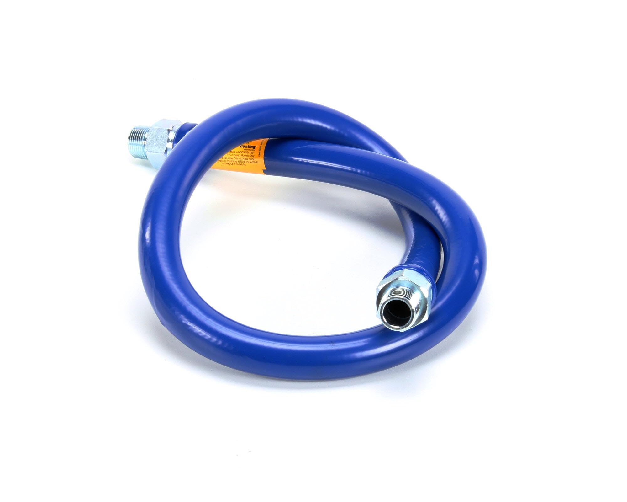 Commercial Gas Connector by Dormont – 48 inches, Polyvinyl Chloride (PVC), Stainless Steel, Model 1675BP48