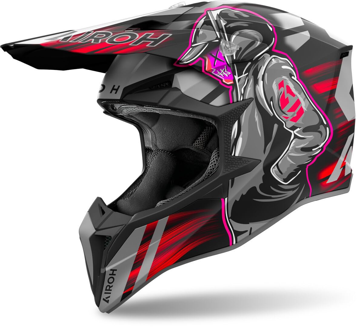 AIROH WRAAAP CYBER RED MATT M