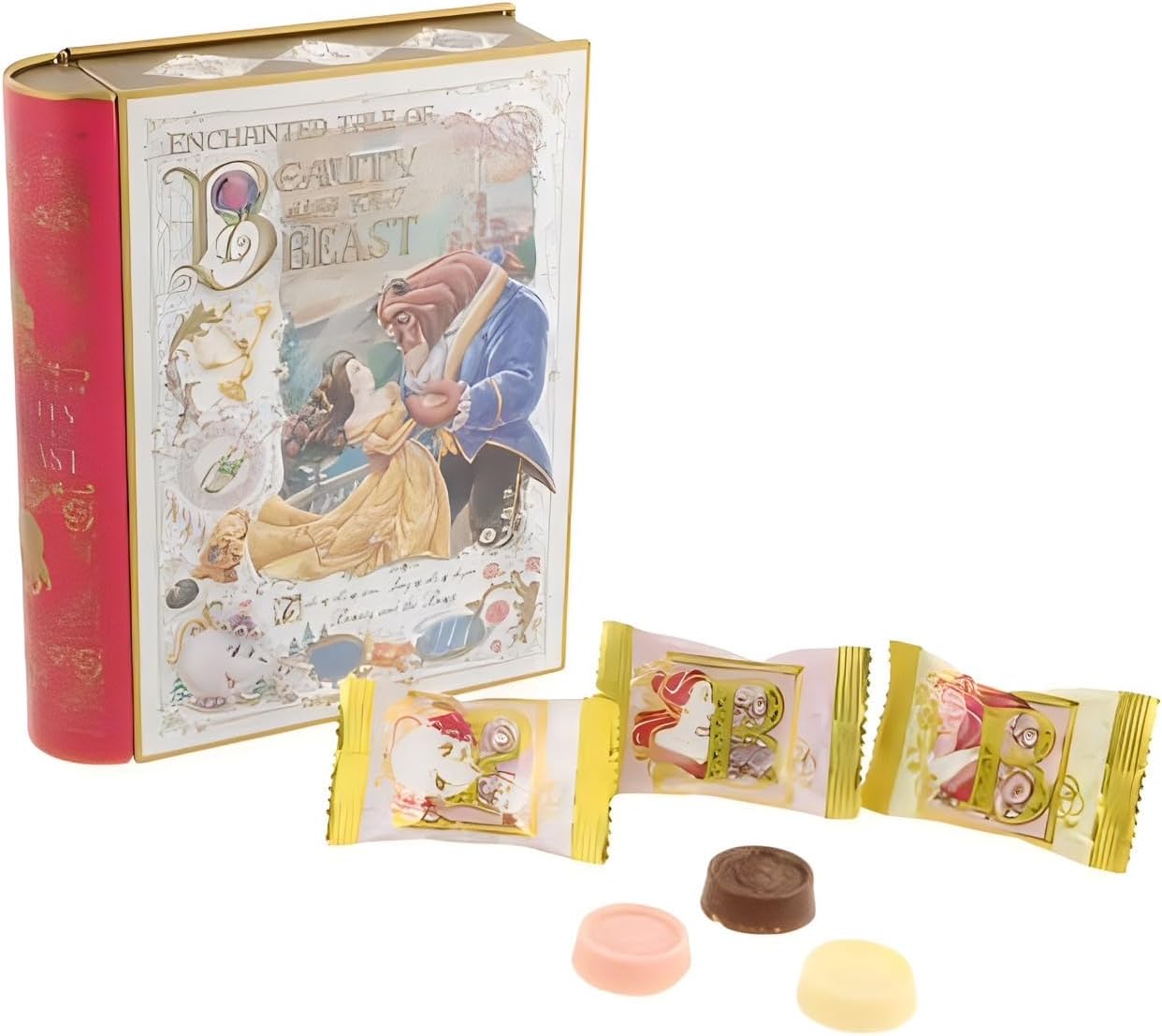 T.L.S 美女と野獣 チョコレート 本型 缶入り【東京ディズニーリゾート限定】 ベル ビースト ディズニープリンセス 人気 お菓子 お土産 ディズニー グッズ プレゼント (1個)