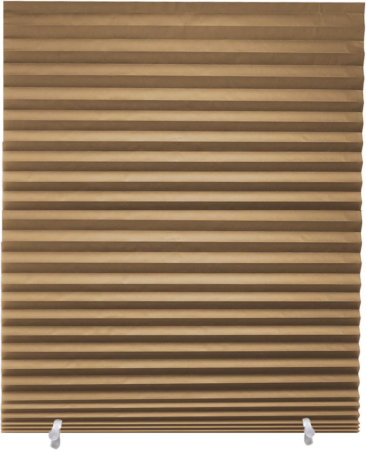 Changshade 6-Pack Pleated Paper Temporary Shades Cordless Light Filtering Cut to Size Temporary Paper Blinds for Indoor Windows of Office, Bedroom, Bathroom, Living Room, 36" W x 72" H, Brown Brown 36" x 72"-6PC