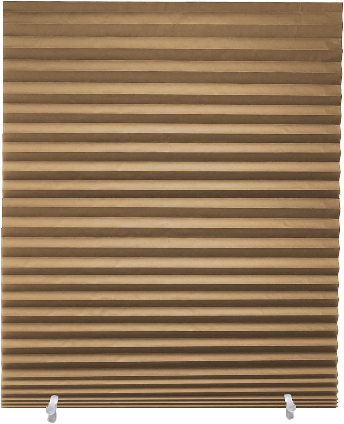 Changshade 6-Pack Pleated Paper Temporary Shades Cordless Light Filtering Cut to Size Temporary Paper Blinds for Indoor Windows of Office, Bedroom, Bathroom, Living Room, 36" W x 72" H, Brown