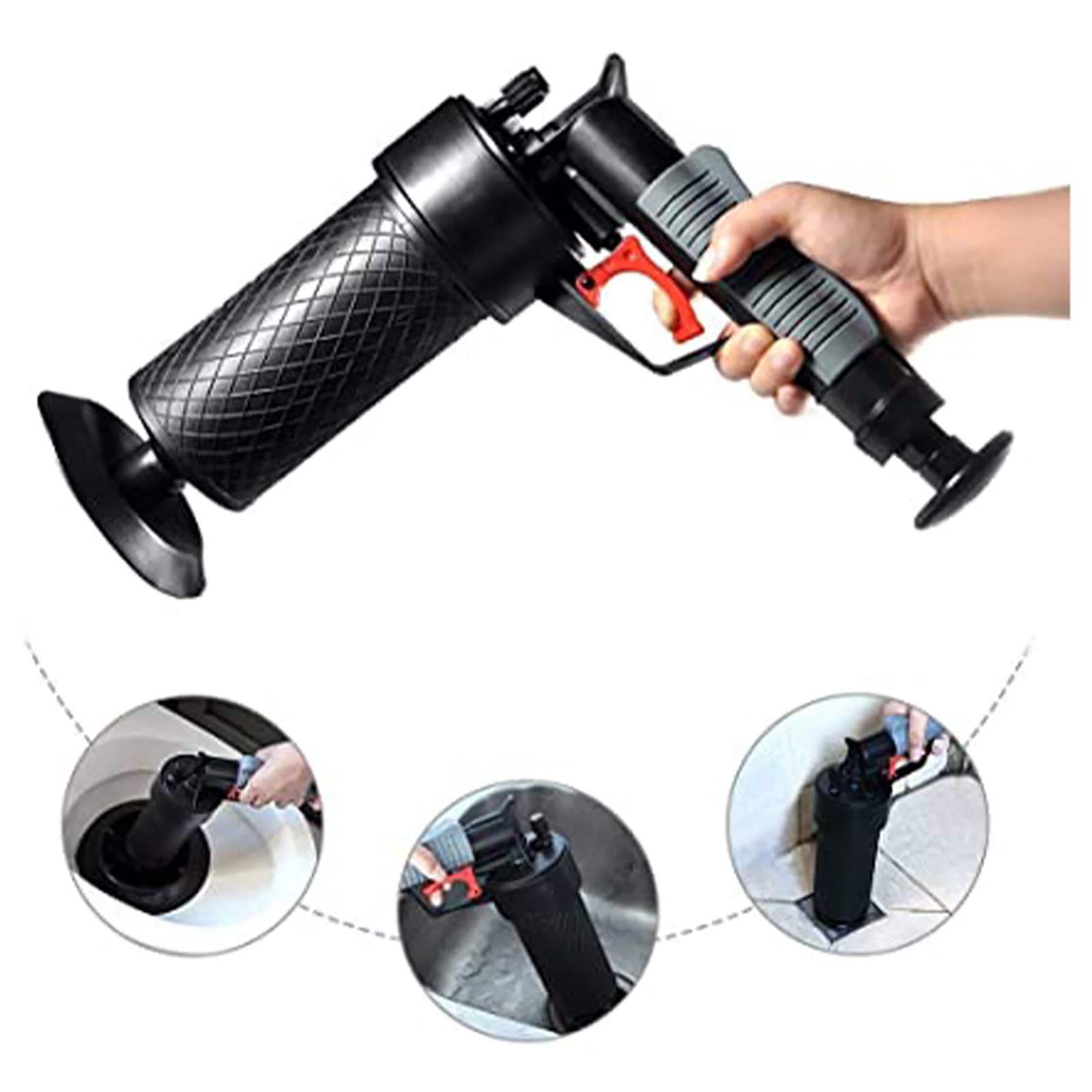 Desatascador de Inodoro, desatascador de desagües de Aire, Bomba desatascadora de Alta presión para fregaderos, inodoros, baños, duchas, lavabos, bañeras y tuberías obstruidas de l