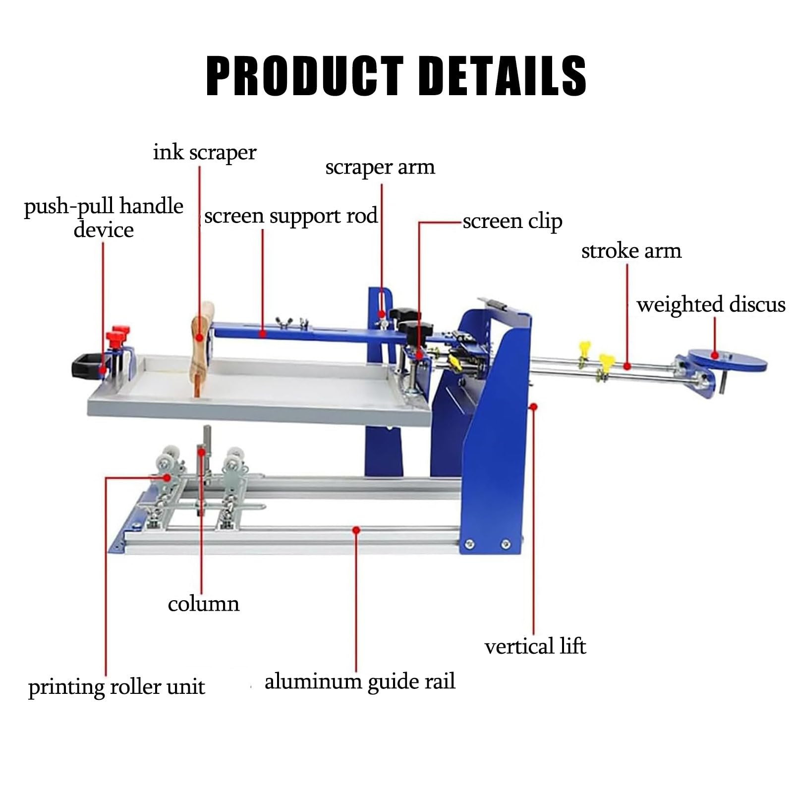 Ręczna drukarka cylindryczna do drukowania zakrzywionych powierzchni na butelkach, tubach, długopisach, prętach - idealna do produktów cylindrycznych o małej i średniej średnicy