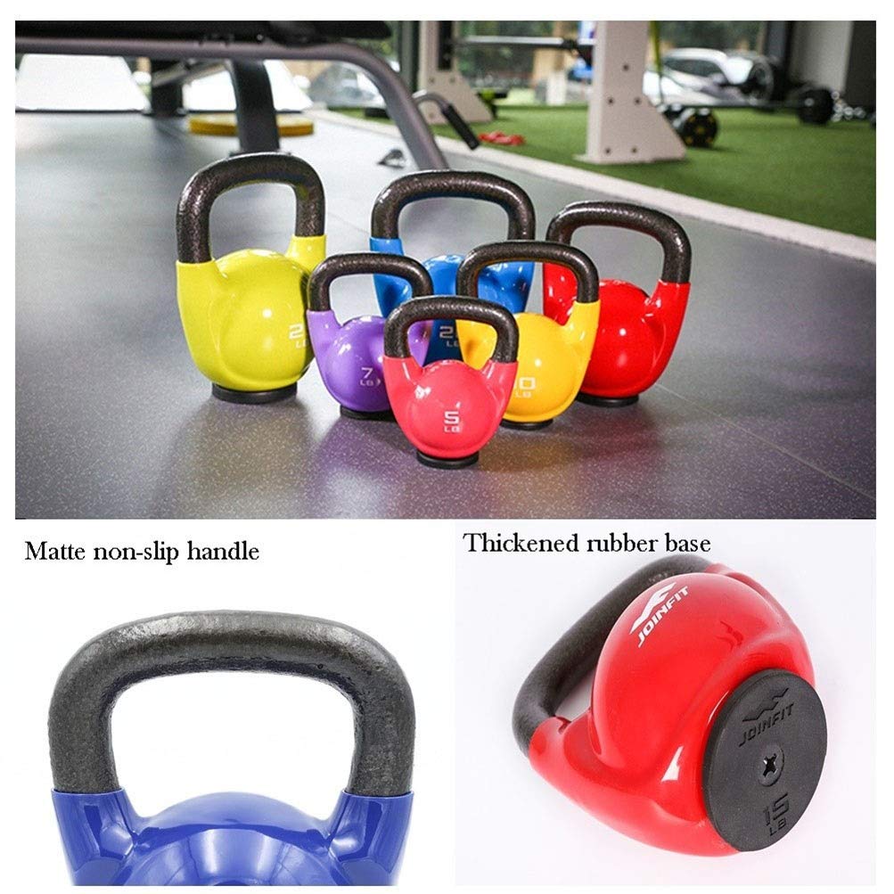 Kettlebell AGYH Ghisa, Attrezzature Sportive per Uomo E Donna, Base in Gomma Spessa, 5lb / 7lb / 10lb / 15lb / 20lb / 25lb / 30lb / 35lb / 40lb / 45lb