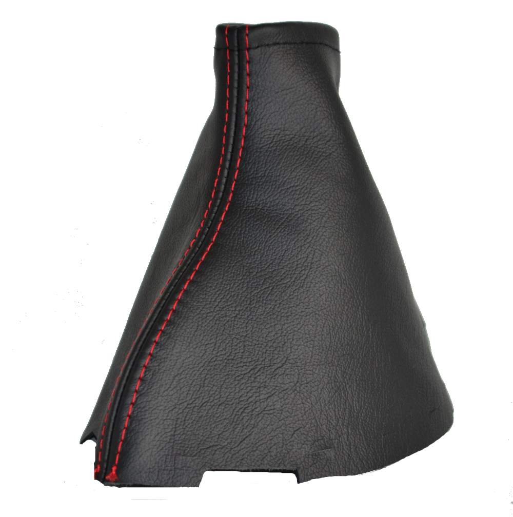 The Tuning-Shop Ltd for Subaru BRZ Toyota Gt-86 2012-16 Manual Shift Boot Shift Boot Black Italian Leather Red Stitching