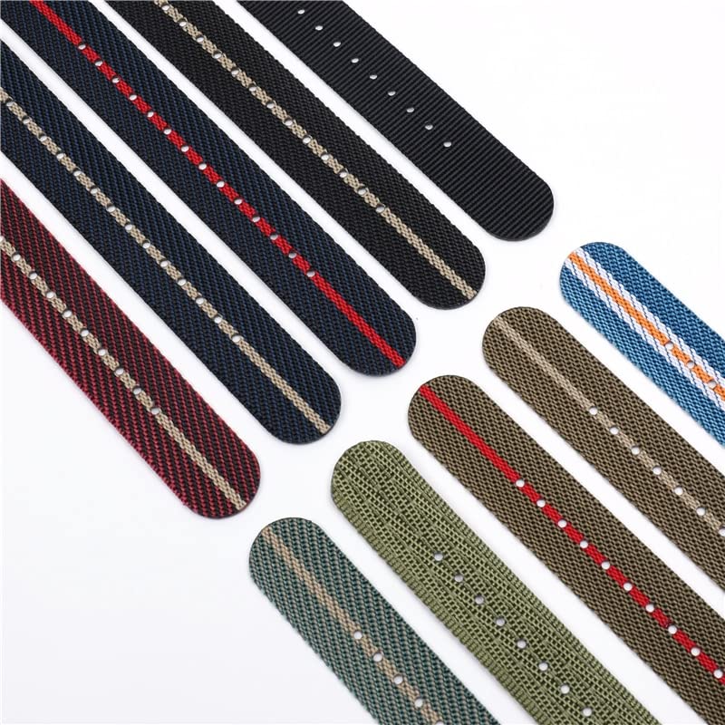 20 mm, 22 mm, di alta qualità, Nato Zulu, cinturino di ricambio per cinturino regolabile Tudor, fibbia ad ardiglione (colore 3 bracciale, dimensioni: 20 mm)