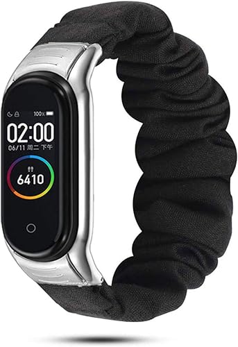 Miniatura 5 de Scrunchie - Correa elástica de nailon para Xiaomi Mi Band 6, 5, 4, 3, reemplazable, pulsera transpirable