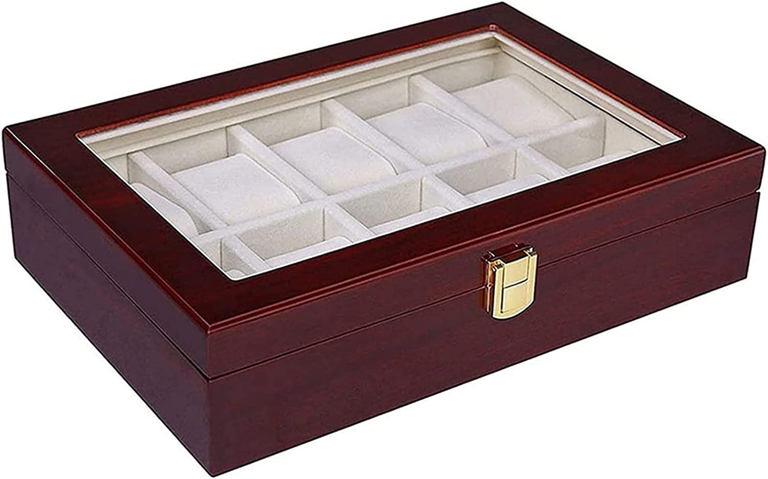 TIANQIHAO Watch Box Display Case Organizer Luxury Watch Box 10 Slots Watch Holder Boxes For Men Women Watches Organizer Box Watch Organizers Watch Holder